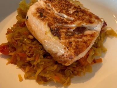 Curried Cabbage and&nbsp;Trout